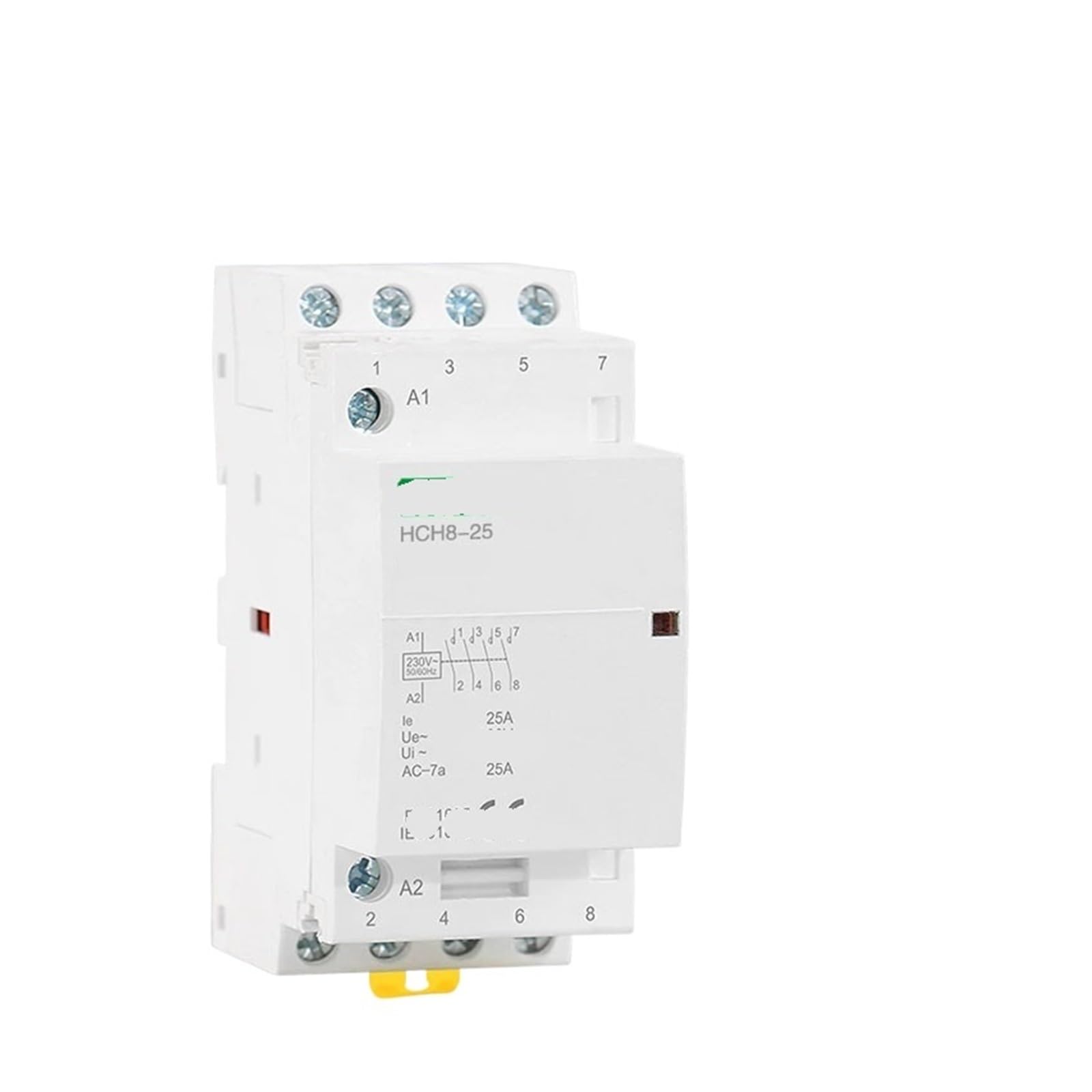KKCZOFMJ HCH8-25 Modular Contactor 4P 25A 4NO 4NC or 2NO2NC 24V 110V 220V Household Contactor Guide Type(4p 25a 2no2nc Ac24v)