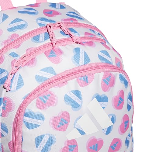 adidas Unisex-Kids Affiliate Backpack, Adi Heart Melange Chalk White/Bliss Pink, One Size by adidas - Used condition - Image 4