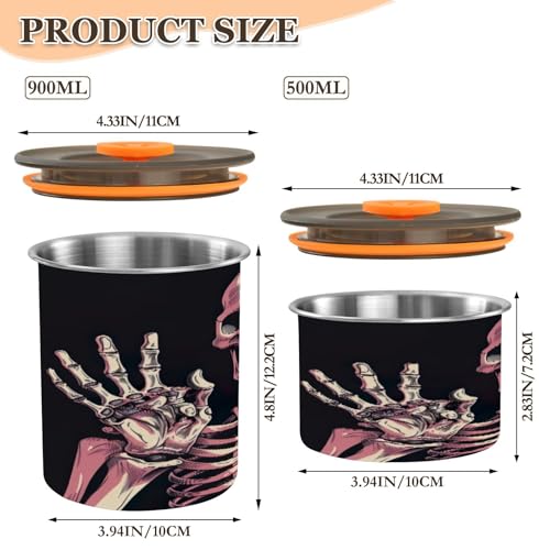 Contenedor Hermético de Acero Inoxidable para Café 900ml miniatura 2