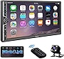 SjoyBring Double Din Car Stereo with Bluetooth 5.2, Backup Camera, 7 Inch Full HD Capacitive Touchscreen, Mirror Link, SWC, Subw, A/V Input, AM/FM, USB/SD Port (M005)