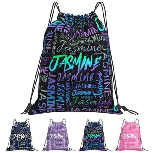 Custom Name Drawstring Bag for Men Women, Personalized Drawstring Backpack with Name, Customized String Bag Gym Drawstring Bags Gifts for Gym Traveling Yoga