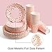 200Pcs Pink Disposable Paper Plates Cups Napkins Set - Party Supplies, Gold Dots on Pink 50 Dinner Plates 50 Dessert Plates, 50 Napkins and 50 9 oz Cups for Baby Shower Birthday Parties