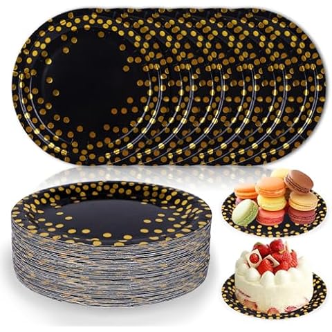 FIHODONE Assiettes en carton jetables Cover