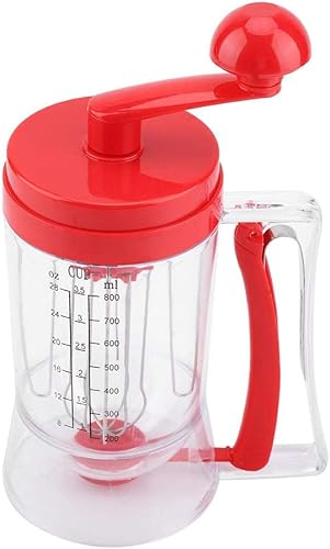 Miniatura 7 de Dispensador de masa, mezclador manual de mano para hornear en casa, con escala de medición, adecuado para hacer pasteles, waffles, panqueques,