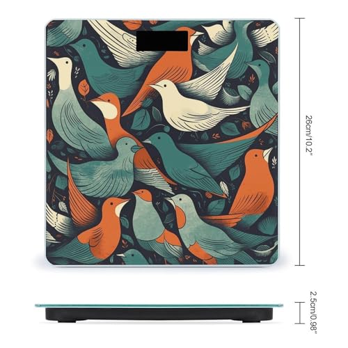 Balanza digital de vidrio templado para baño con pantalla LCD miniatura 2