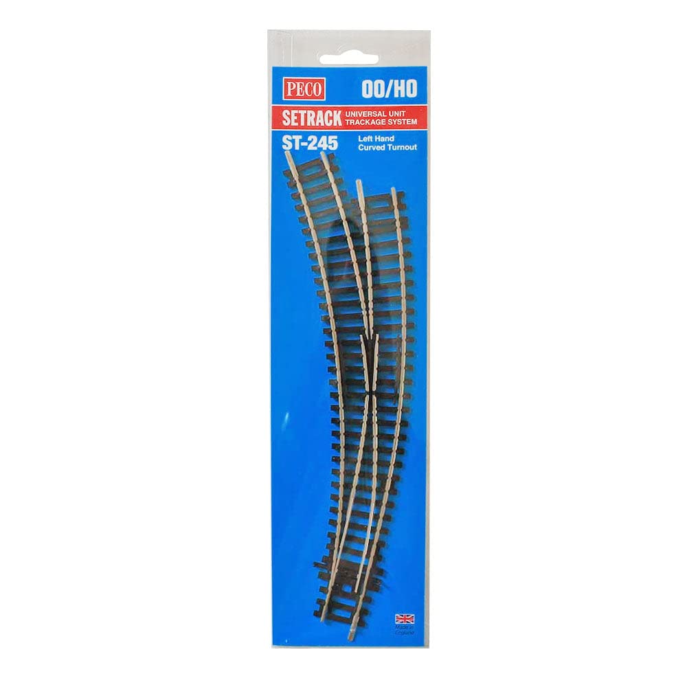 Peco ST-245 OO Gauge Lefthand Curved Point