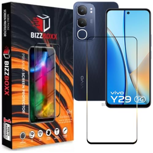 Image of Compatible With Vivo Y29 5G Tempered Glass Screen Protector Guard With Precise Edges - High Definition, Easy Install, Anti-Fingerprint Screen Guard (vivo Y29, 6.68 inch) - Pack of 1