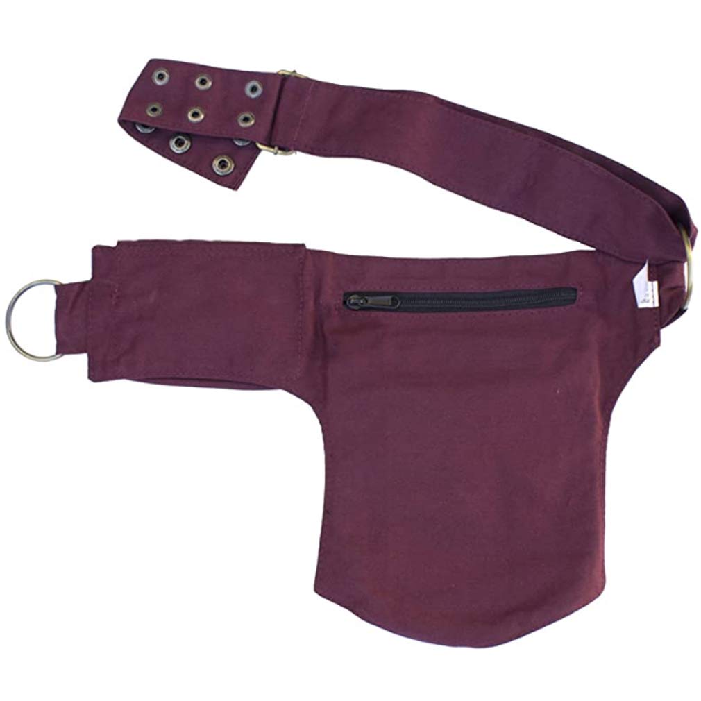 YiMao Gürteltasche für Damen, Renaissance, Festival, Spitze, Hüfttasche, für Reisen, Outdoor, Kastanienbraun