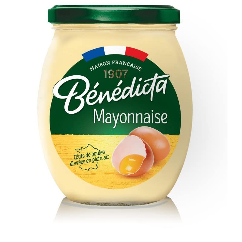 Mayonnaise Nature BENEDICTA bocal 255g lot de 4 sauce onctueuse