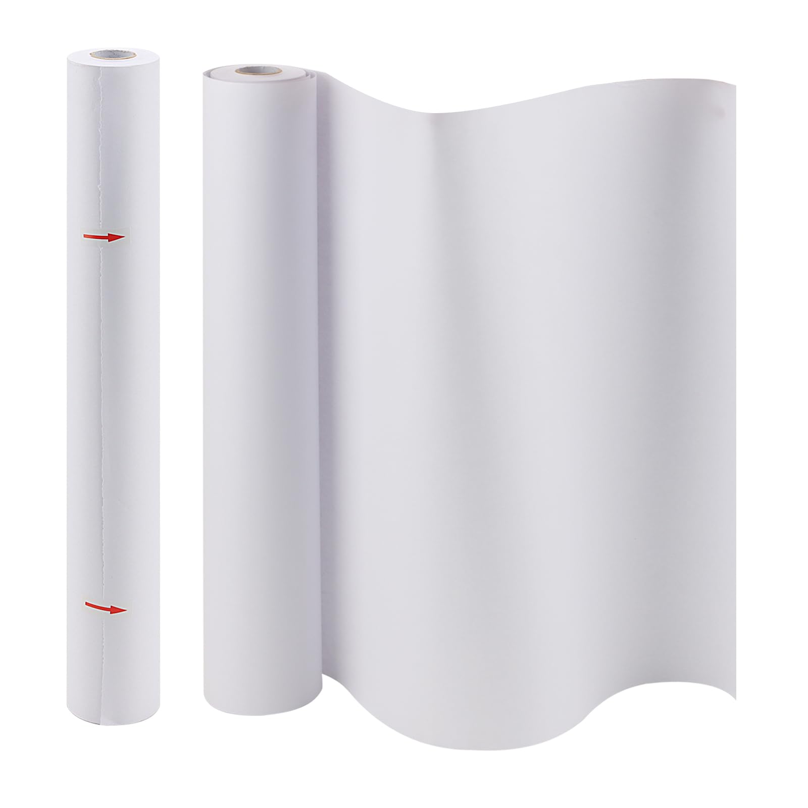 Lexinin White 2 Pcs Drawing Paper Roll, 44Cm X 25M Art Easel Paper Roll For Painting Sketching