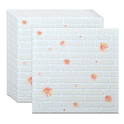 Paneles de pared 3D autoadhesivos de ladrillo, 15 piezas, 6,9 m², revestimiento drillo falso, papel tapiz 3D autoadhesivo de espuma de ladrillo, para sala de estar, cocina, dormitorio y baño