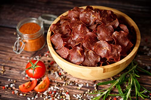 Craftsman Beef Chips | hauchdünn geräuchertes Rindfleisch | Proteinreiches Trockenfleisch | 100% Rind | knusprige Beef Jerky Chips für Party | Meat Snack to Go | Glutenfrei (2 Packungen)