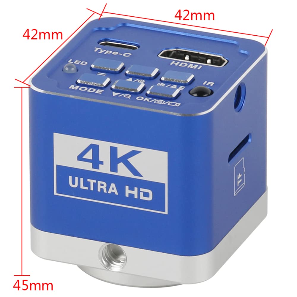 12MP 4K 1080P HDMI Type-c PC Industriale elettronico Digitale Mini Videocamera per microscopio e Obiettivo con Attacco C 180X