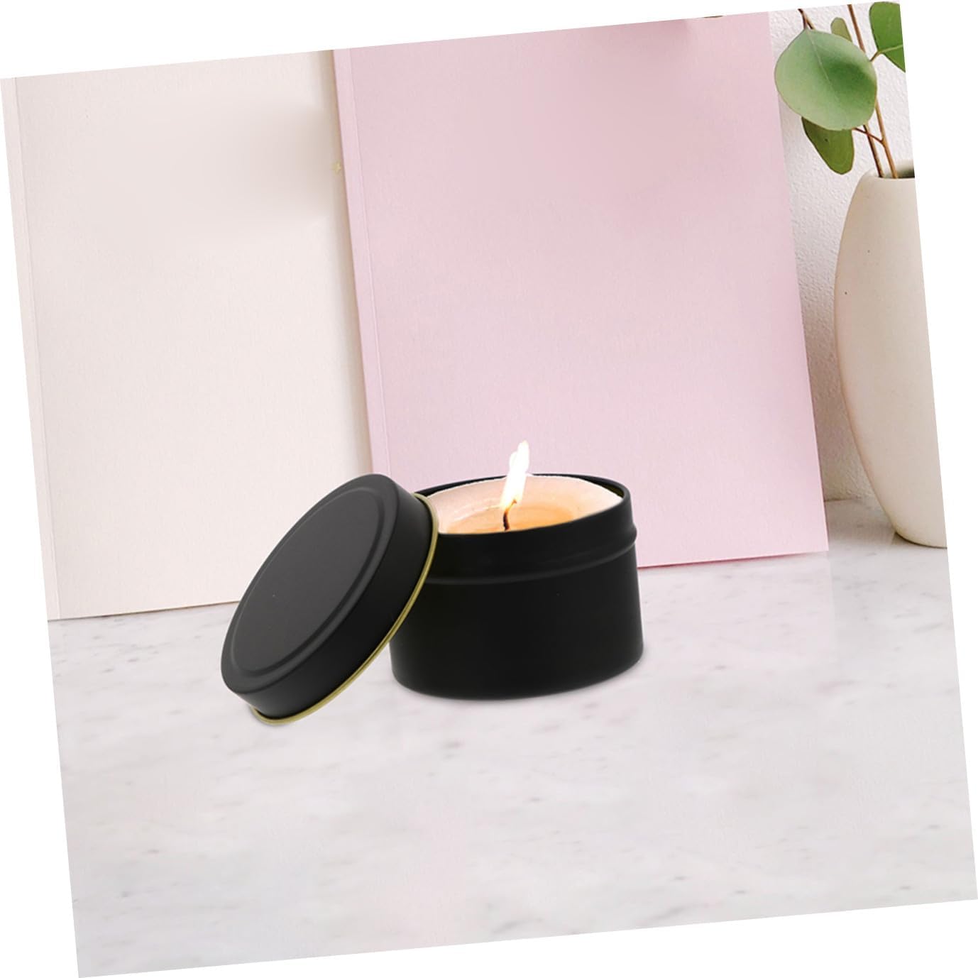 18pcs Tinplate Candle Boxes Tea Storage Cans Lids DIY Scented Candle Jar Candy Tins for Wedding Party Decor