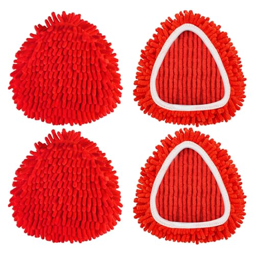 4 Pack Mop Head Replacement Compatiable with Ocedar EasyWring Mop Heads Refill for Easywring Spin 1 Tank System - Microfiber Chenille Easy to Replace Deep Floor Cleaning and Machine Washable