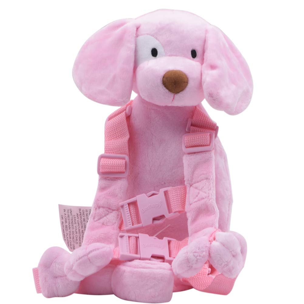 2 en 1 Mono bebé arnés de seguridad mochila niños caminar correa correa correa (rosa perro)