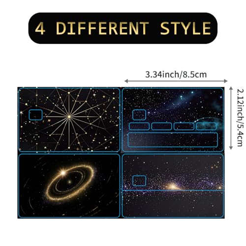 Credit Card Skin, 4PCS Galaxy Theme Debit Card Skin Cover Space PVC Waterproof Anti-Wrinkling Bank Card Sticker with Chip Removable Privacy Protection Card Sticker Ideal Gift for Men Women Friends2