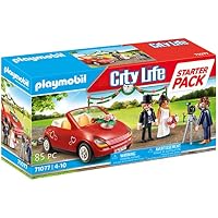 PLAYMOBIL City Life 71077 Starter Pack Boda, con Coche de