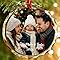 Bemaystar Boule de Noel Personnalisée avec Photo - Cristal pour Boule de Noël Personnalisable, Boule a Neige Photo pour Famille Mère, Père, Enfants comme Cadeau de Noël Personnalisé
