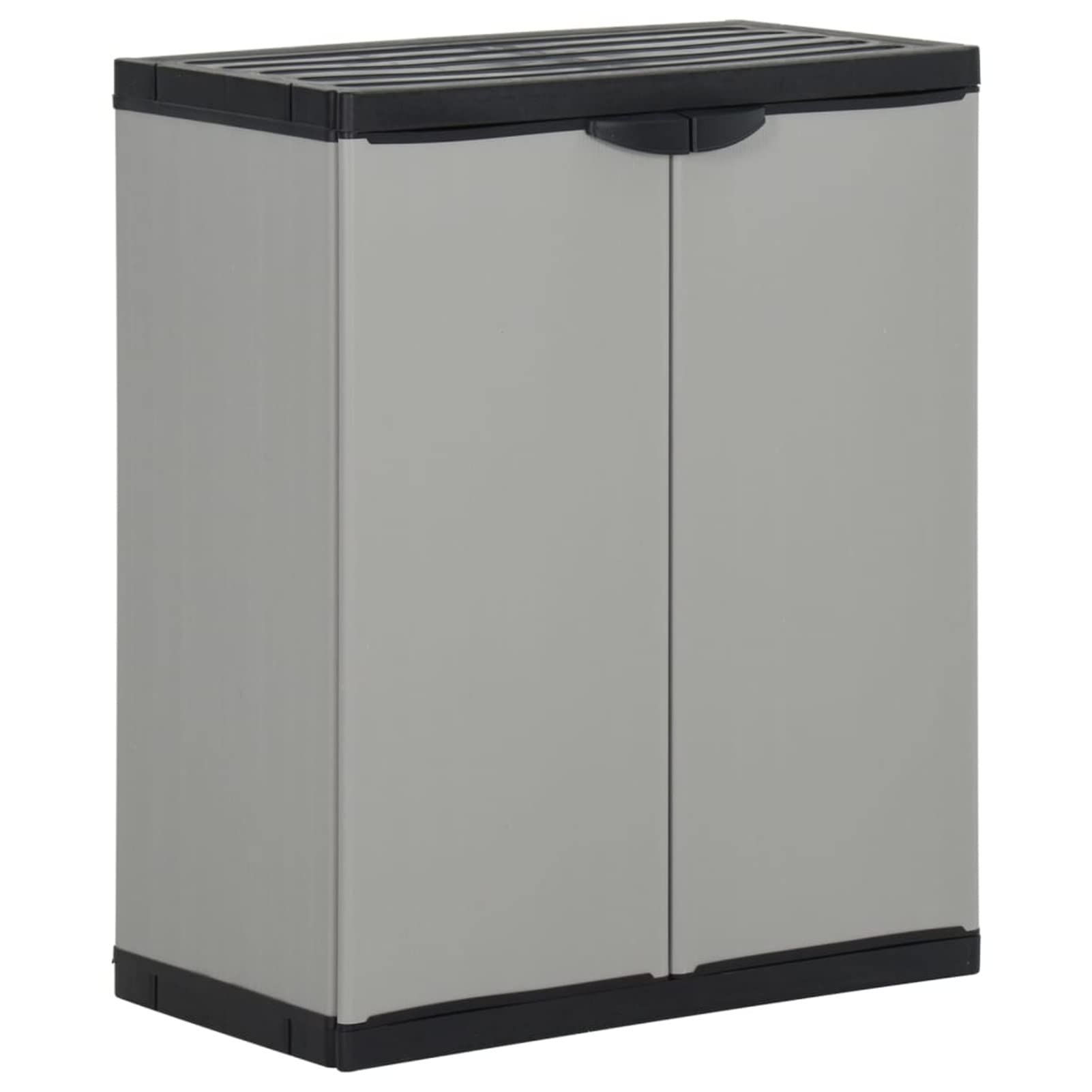 Tidyard Mülltonnenbox Gartenabfall-Schrank 68 x 40 x 85 cm (B x T x H),Mülltonnenverkleidung Müllbox Mülltonne Müllcontainer Gerätebox Mit 1 Einlegeboden und 3 Müllbeuteln,PVC, 100% Polypropylen