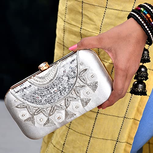 Image of For The Beautiful You Neck Embroidered Women's Clutch
