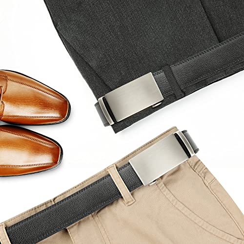 Image of Lavemi Men's Real Leather Ratchet Dress Belt with Automatic Buckle,Elegant Gift Box