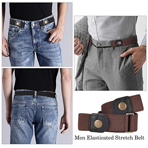 Image of XZQTIVE No Buckle Invisible Elastic Stretch Belt for Men /Women Fits waist 24-50in Father Day Gift