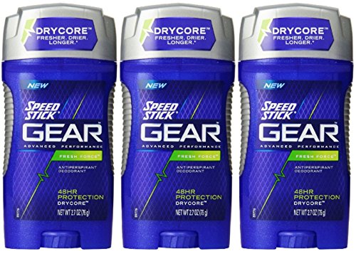 Mennen Mens Spead Stick Gear Fresh Antiperspirant 2.7Oz (Pack of 3)