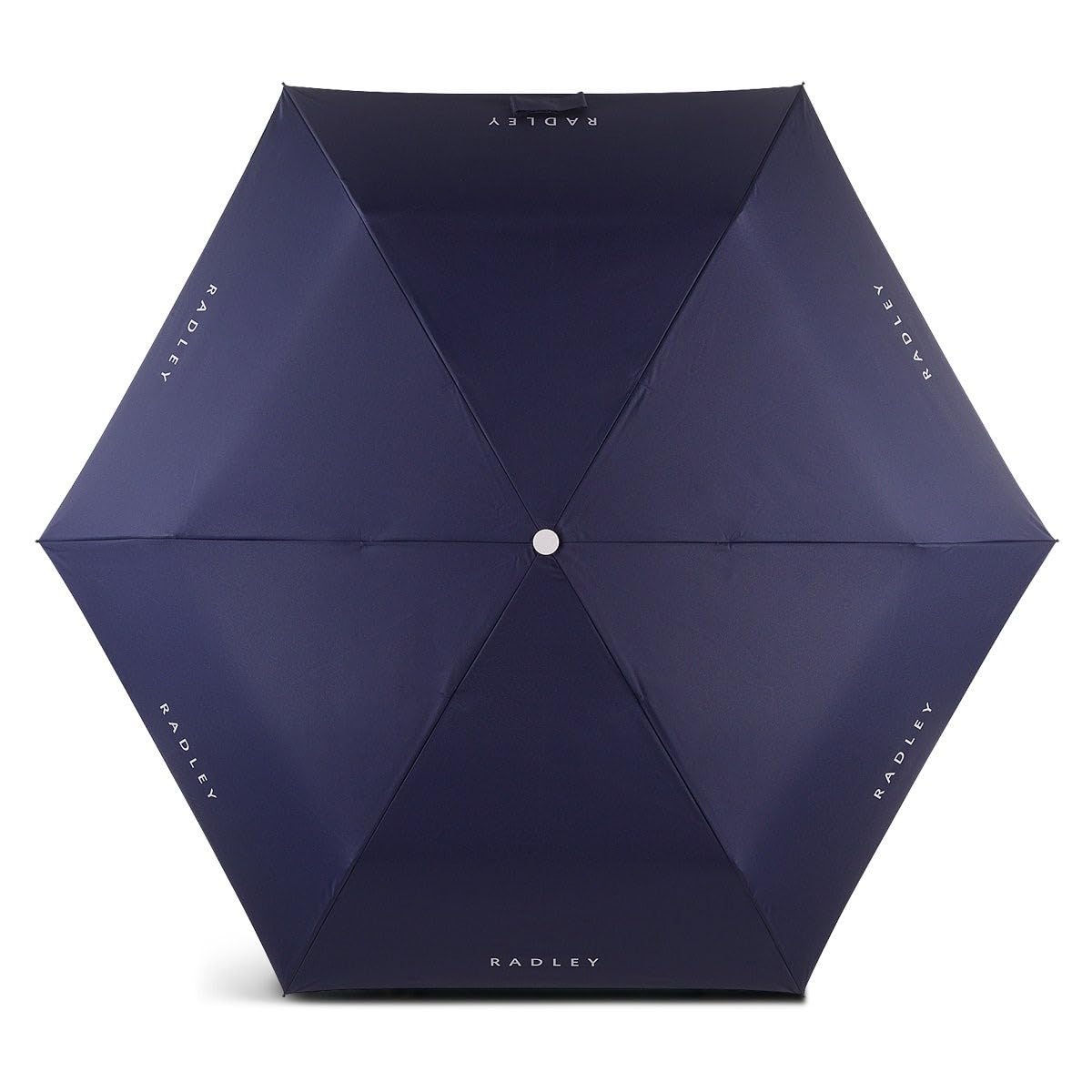 RADLEY London Womens Telescopic Foldaway Umbrella Responsible in Evenfall Navy Blue