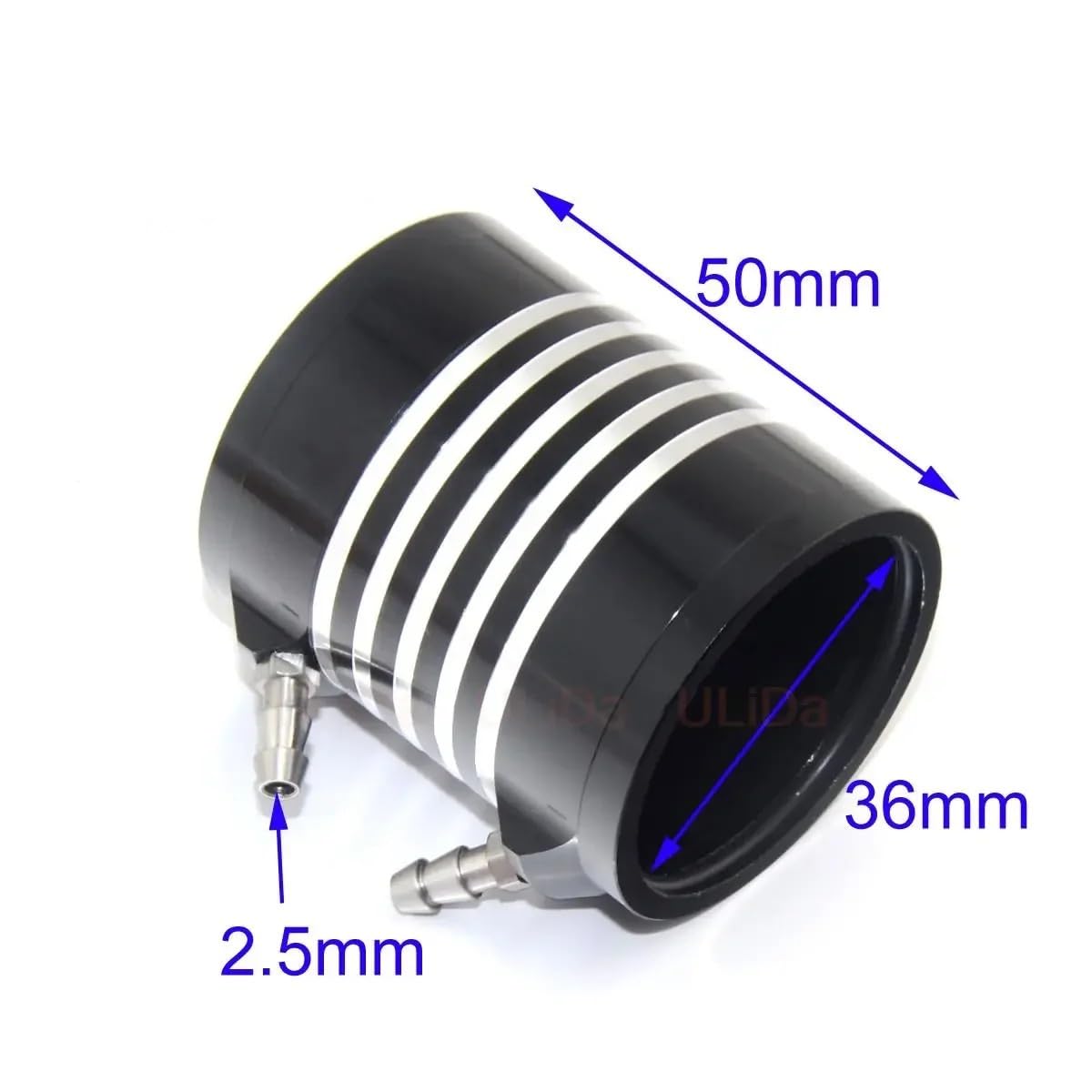 B20 B28-40mm 36-50mm 40-50mm chłodzona wodą kurtka 6063 tuleja chłodząca wodę do bezszczotkowego modelu elektrycznego RC silnik łodzi(B40 Black)