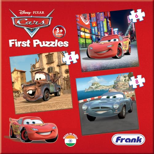 Image of Frank Disney Pixar Cars First Puzzles - A Set of 3 Jigsaw Puzzle for Kids Above 3+ Years - Fun & Challenging Brain Booster Games - for Focus and Memory - 13704