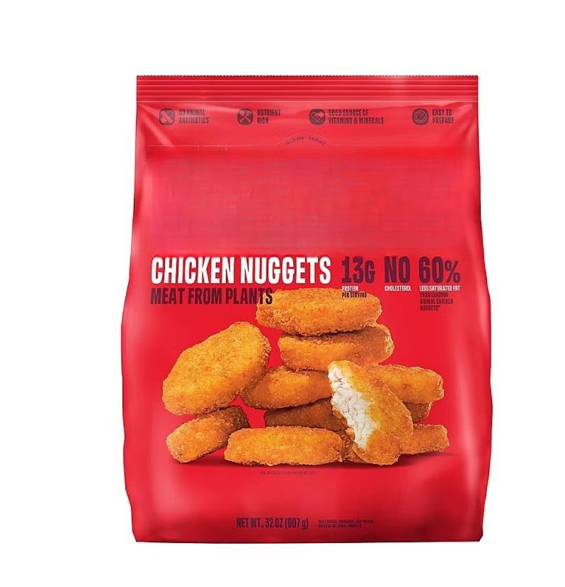 Chicken Nuggets Made From Plants are easy to make and have the delicious savory taste of a family favorite, with a golden brown crispy breading on the outside and a tender bite on the inside. They are packed with 13g of protein per 95g serving, have 60% less saturated fat and 30% less total fat than the leading animal chicken nuggets and have no cholesterol. [32 oz , 2 lb ]