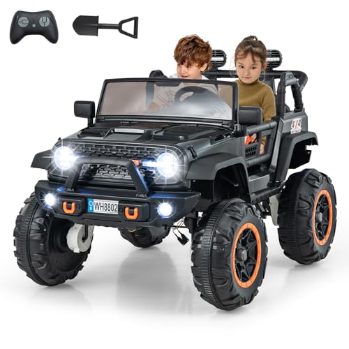 DREAMADE 2 Sitzer Kinder Elektroauto, 24V Jeep Kinderauto mit Fernbedienung...