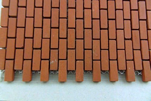 Dolls House - Hoja de malla en miniatura 1:12 de ladrillos modelo real de horno auténticos
