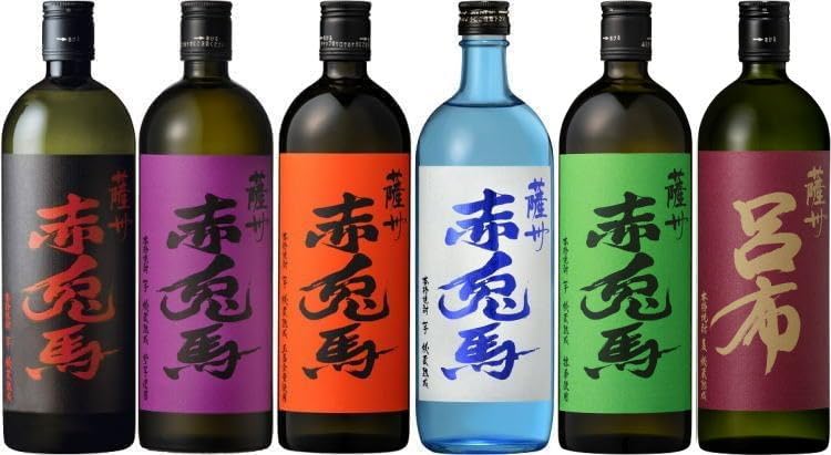 Amazon.co.jp: 赤兎馬 呂布 720ml 6種 飲み比べセット [ 芋焼酎 麦焼酎