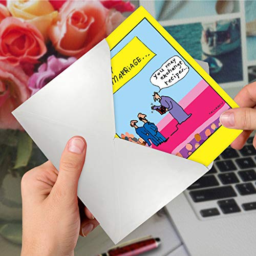 Nobleworks Gay Marriage Exchange - Humorous Wedding Congratulations Card With Envelope (4.63 X 6.75 Inch) - Cartoon Wedding Gift For Gay Couples C6184Wdg #TOP4