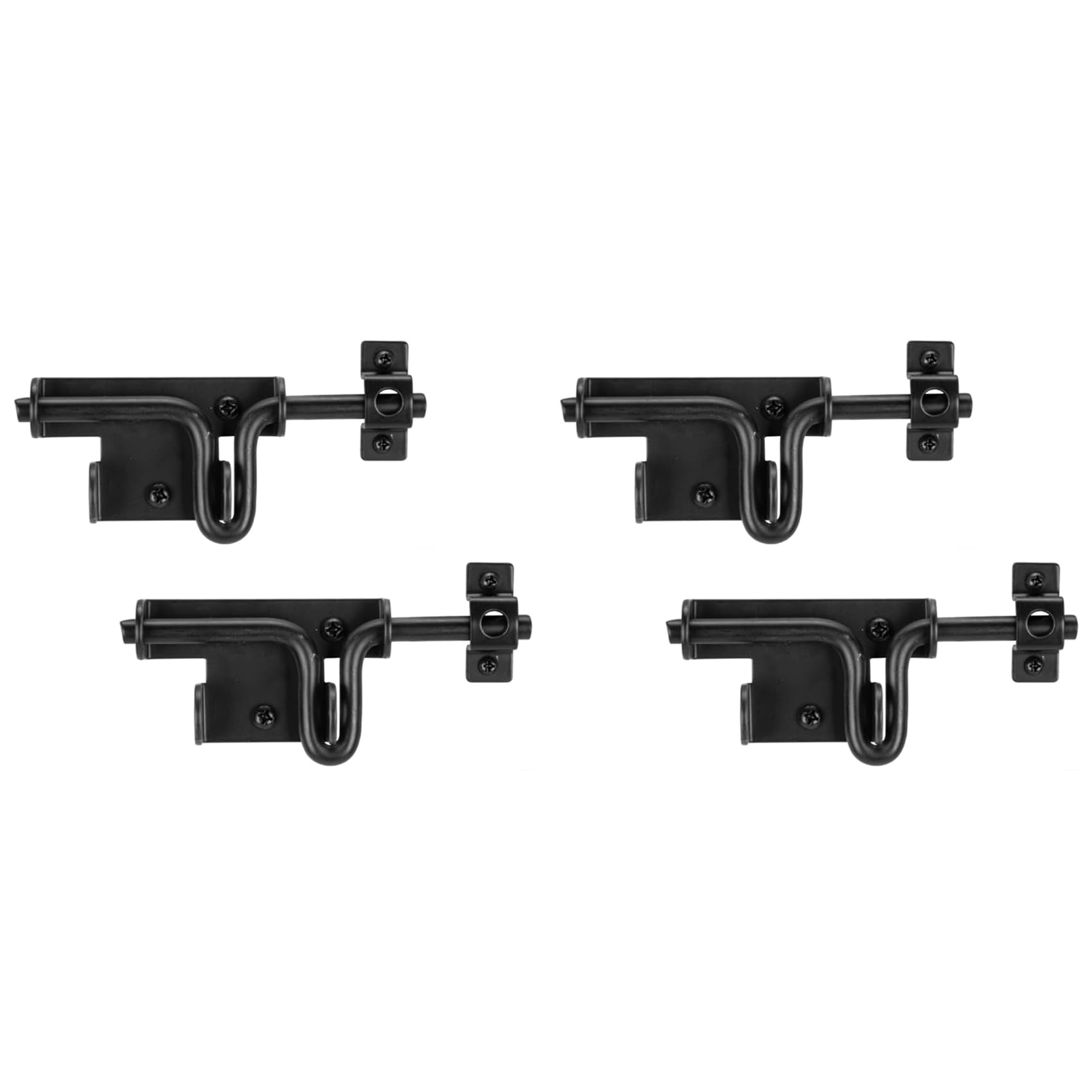 Jnchdghwa Black 4X Heavy Duty Slide Bolt Gate,Sliding Bolt Door Lock With Padlock Hole, Slide Bolt Hardware