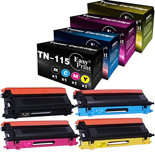 Up To 40% OFF EASYPRINT (4-Pack) Compatible TN115 TN-115 Toner Cartridge Work for Brother HL-4040CN 4050CDN 4070CDW MFC-9440CN 9450CDN 9840CDW DCP-9040CN 9045CDN Printer, (1 Black 1 Cyan 1 Magenta 1 Yellow)