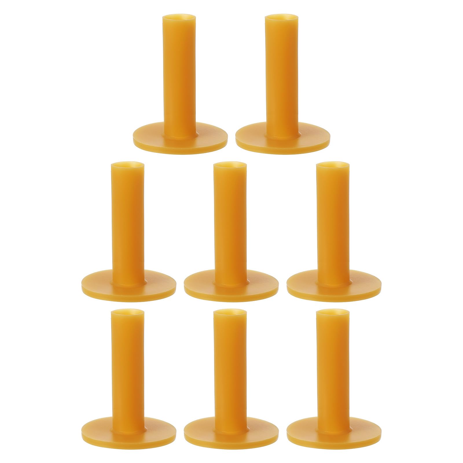 PATIKIL Rubber Golf Tee, 8 Pack 3.1 Inch Golf Practice Tees Training Driving Range Tee Stable Golf Ball Holder for Outdoor Indoor Hitting Mat Golf Mat, Yellow — image 1