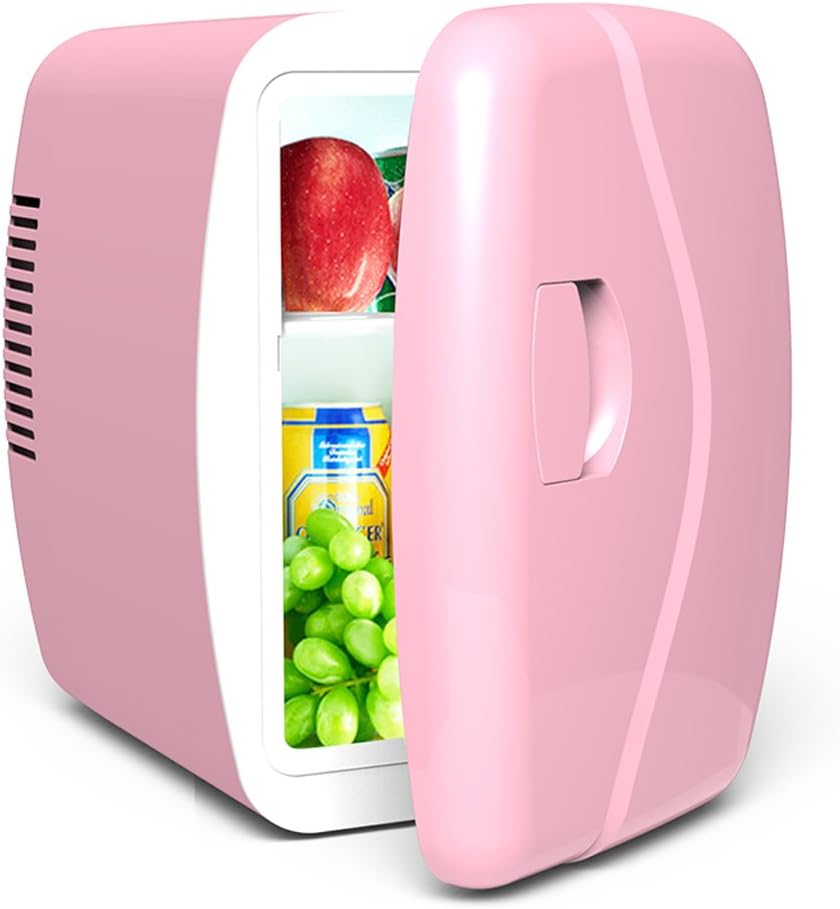 Sunhai 4L Car Refrigerator, Semiconductor Refrigeration Home Mini Fridge ( Color : Pink )