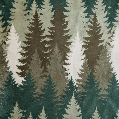 Image of Eddie Bauer - Oversized Throw Blanket 50x70, Reversible Plush Blanket for Couch or Bed, Nature Inspired Room Decor (Stepped Pines Green)