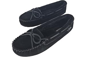 Women's Comfy Suede Bowknot Moccasin Slippers, Ideal for Driving & Lounging