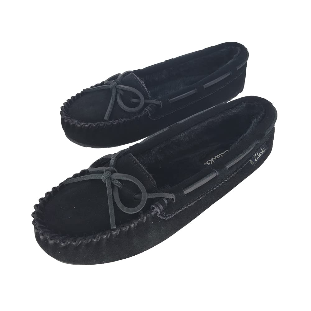 Womens Suede Bowknot Moccasin Slippers Lb0340 Fuzzy Indoor Outdoor