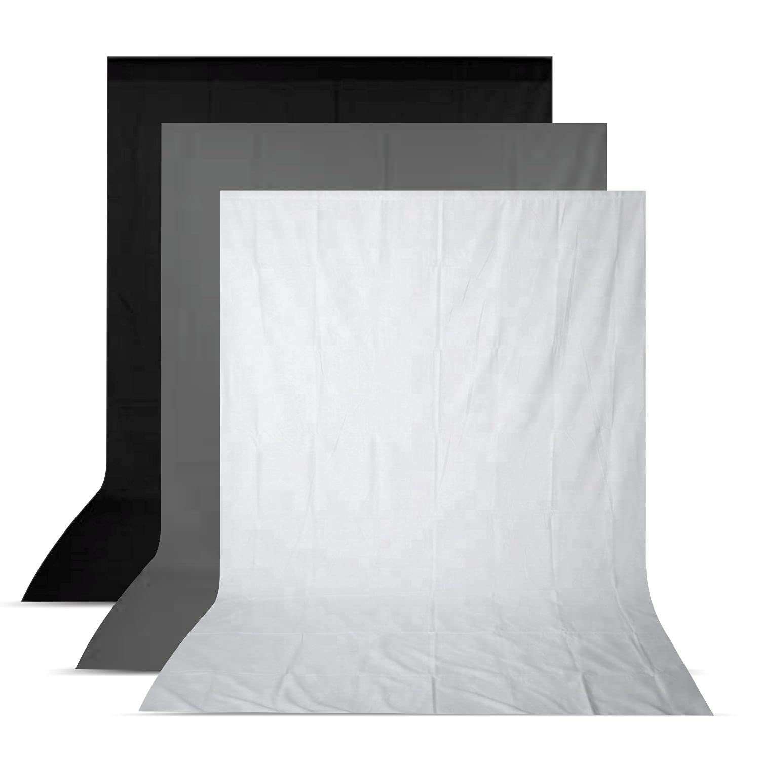 Boltove® 8FTX12FT Grey,White and Black Backdrop Background for