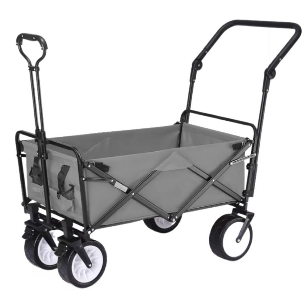 festival trolley, With 4 Wheels Heavy Duty Wagon Shopping Cart for Outdoor Camping