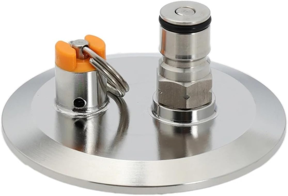 Tri Clamp 3"/4" End Cap With Gas Ball Lock Post And PRV 17 PSI Dry Hopper Homebrew Conical Fermenter joyful(3TC)