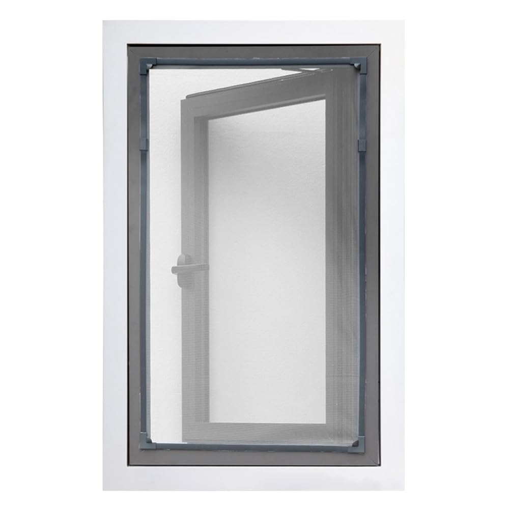 85 * 140CM Removable Magnetic Window Screen Adjustable Polyester Window Net to Keep Bugs, Insects, Flies, Mosquito Out