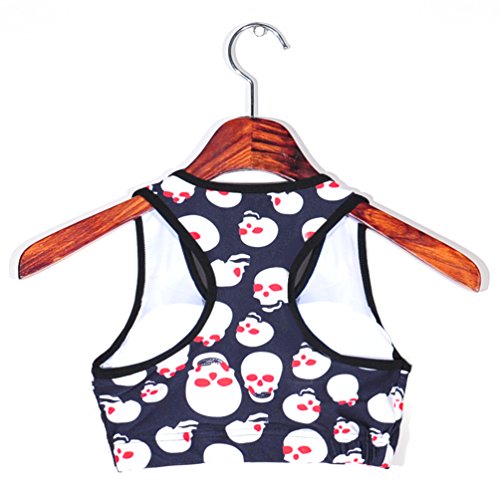 Image of Sister Amy Women's Aerobics Gym Dance Yoga Vest Printed Sports Bra Top Vest