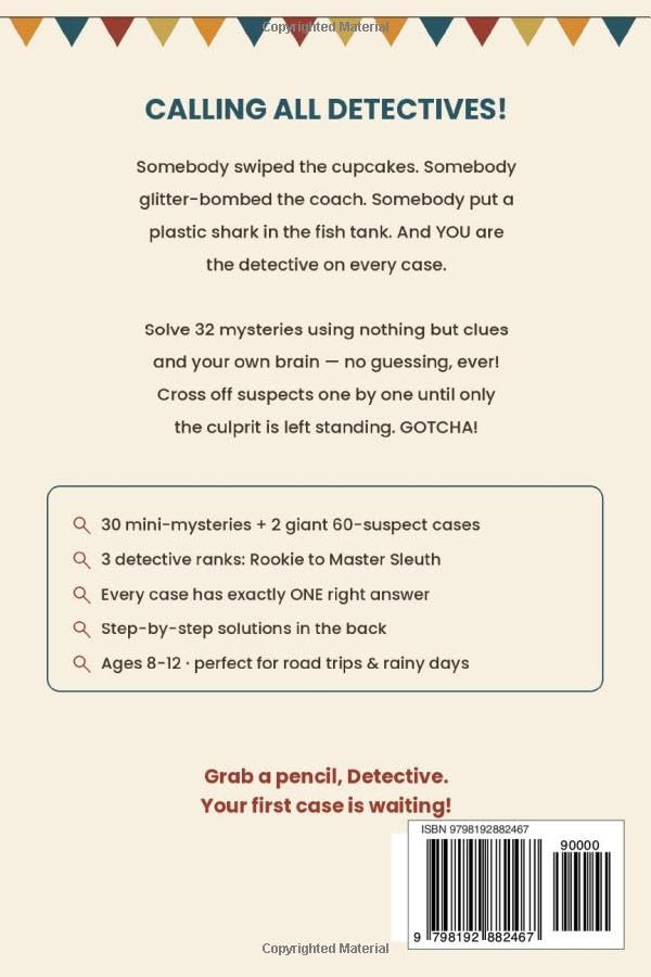 Catch the Culprit!: A Detective Puzzle Book for Kids Ages 8-12 — 30 Mini-Mysteries and 2 Big Cases to Crack image 3