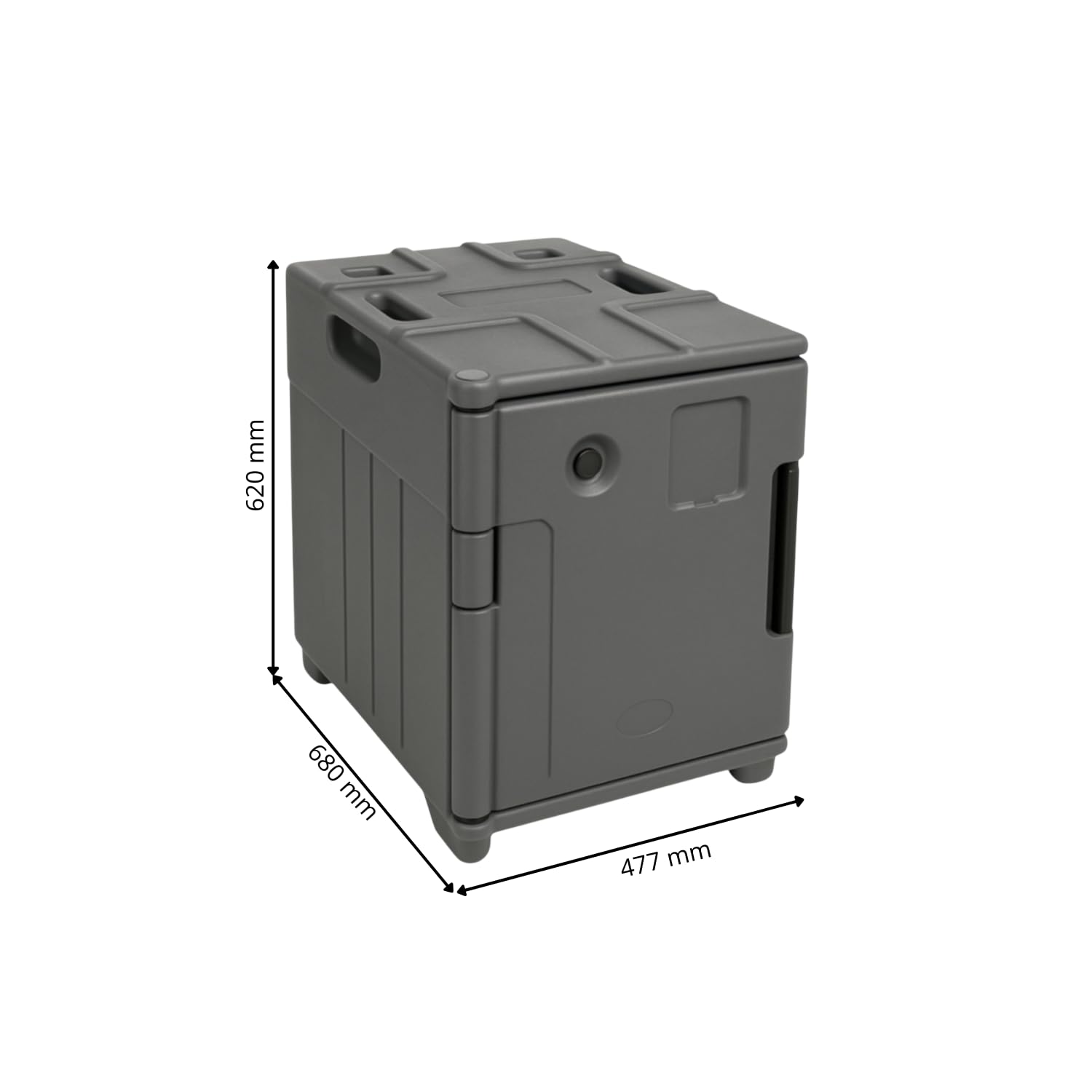 Générique Caja isotérmica GN 1/1 de 90 l - Transporte de alimentos calientes y fríos - Mantenimiento de la temperatura entre 8 y 10 horas - Gris